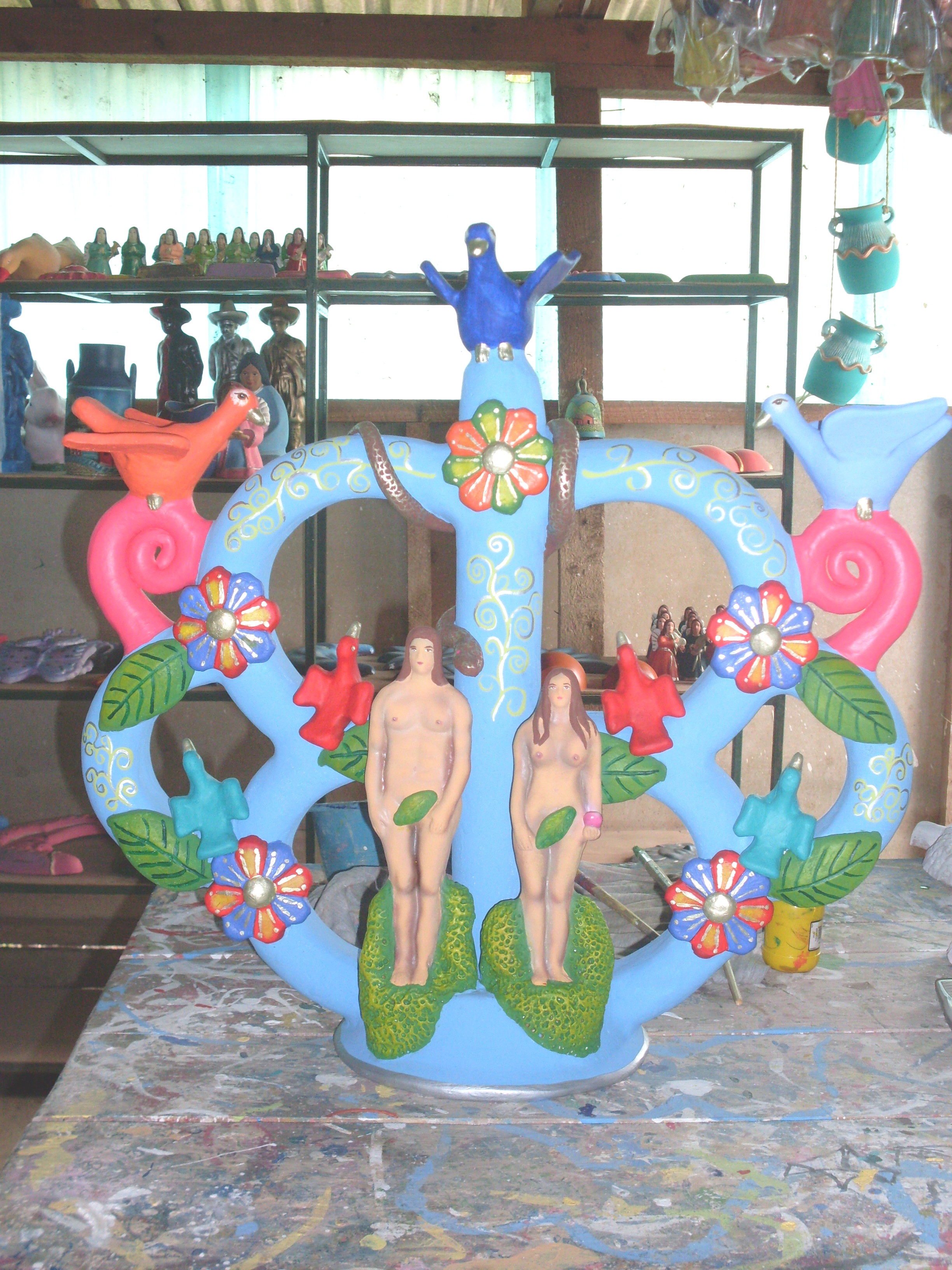 Arbol de la vida elaborado en el taller de ceramica